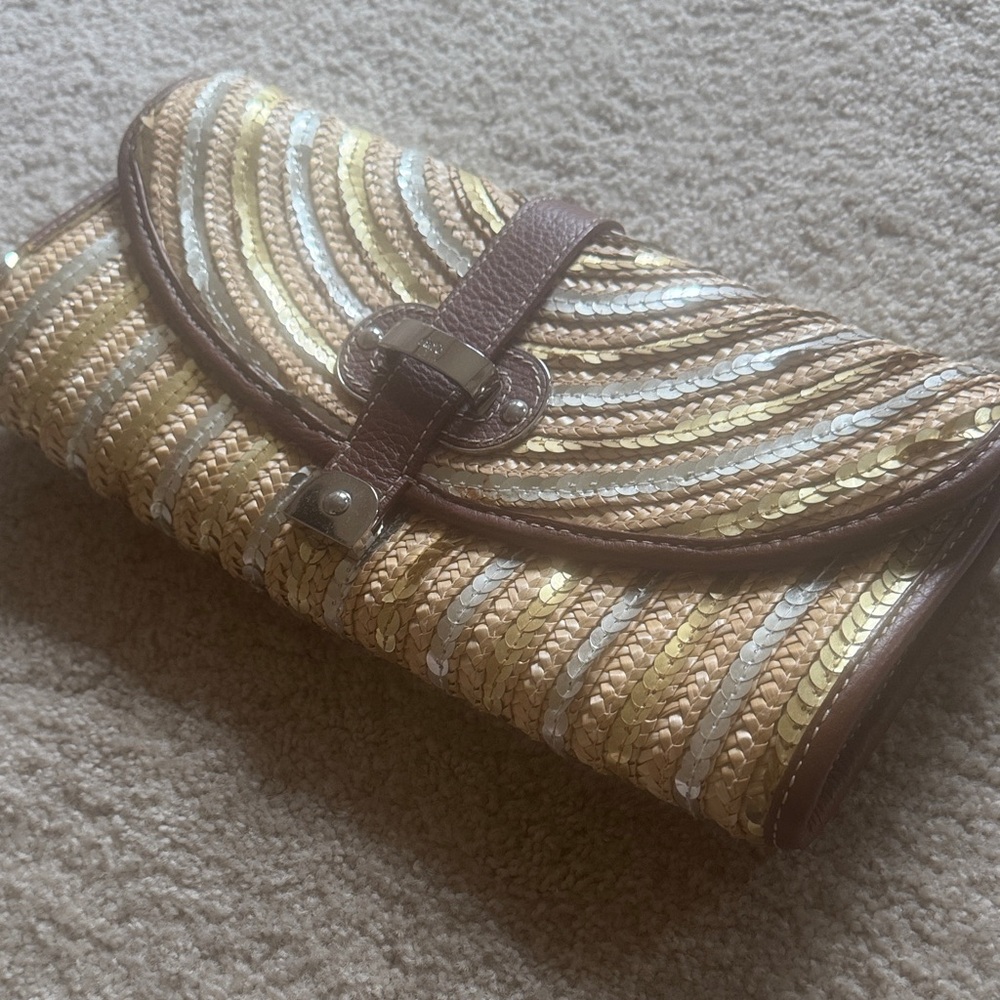 Rafe Gold and Silver Sequin Clutch